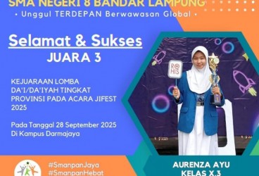 Selamat atas juara 3 Lomba Daiyah Tingkat Provinsi